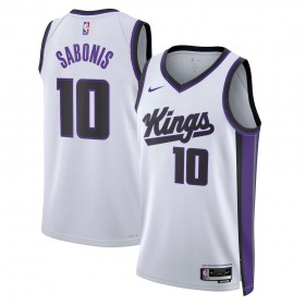 Canotte Uomo Sacramento Kings Domantas Sabonis Nike 2023-24 Association Edition Bianco Swingman